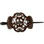 Coconut with silver inlay hair skewer barrette H205
