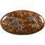 Coconut with silver inlay hair barrette H248