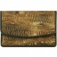 Genuine chicken / hen leather card holder HCC208 Brown