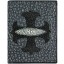 Genuine stingray / calf leather wallet HKB48 Black