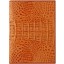 Genuine alligator leather passport wallet HKCM24 Tan