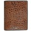 Genuine alligator leather wallet HKCM44 Brown