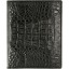 Genuine alligator leather wallet HKCM62T Black