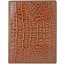 Genuine alligator leather wallet HKCM62T Brown