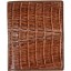 Genuine alligator leather wallet HKCM7T03 Brown