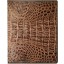 Genuine alligator leather wallet HKCM7T04 Brown