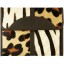 Genuine cow with hair on wallet HL108 Brown Tiger / Zebra