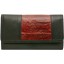 Genuine chicken / hen leather wallet HWAL010 Black / Brown