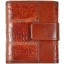 Genuine chicken / hen leather wallet HWAL016 Brown