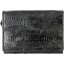 Genuine chicken / hen leather wallet HWAL387 Black