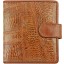 Genuine hen / chicken leather wallet HWAL505 Brown