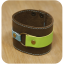 Premium cow leather handmade bracelet EL-2045-3C Brown / Light Green / Light Blue