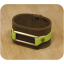 Premium cow leather handmade bracelet EL-2045-2C Brown / Light Green