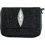 Genuine stingray leather bag ISB003 Black