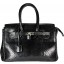 Genuine python snake leather bag ISSNB122-03PT Black