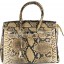 Genuine python snake leather bag ISSNB122-03PT Cream