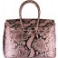 Genuine python snake leather bag ISSNB122-03PT Pink