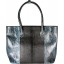 Genuine python snake leather bag ISSNB123PT Matte Black / Cloud Blue