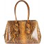 Genuine python snake leather bag ISSNB502PT Tan