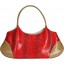 Genuine snake leather bag ISSNB881 Red / Beige