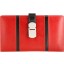 Genuine cow leather wallet JS1772 Red / Black