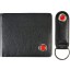Genuine cow leather wallet & key ring set JS1803 Black