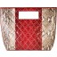 Genuine python snake leather bag JSNB096PT Red / Natural