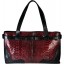 Genuine python snake leather bag JSNB108PT Burgundy / Black
