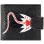 Genuine stingray and snake leather wallet LDST04 Black / Red