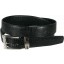 Genuine lizard leather belt LIZ102 Black