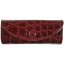 Genuine crocodile leather lipstick case LW02 Maroon