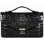 Genuine alligator leather men's gun bag MCM124-M Black