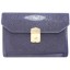 Genuine stingray leather bag MR8 Black