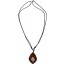 Coconut with silver inlay necklace N147