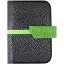 Genuine stingray leather card holder NB21SA Black / Green