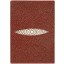 Genuine stingray leather passport holder NB7 Burgundy