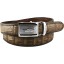 Genuine crocodile leather belt NCB01-15 Brown