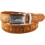 Genuine crocodile leather belt NCB01-15 Tan