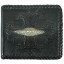 Genuine stingray and calf leather wallet NRSTW005S Black
