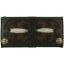 Genuine stingray and calf leather wallet NRSTW006L Black / Burgundy