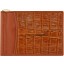 Genuine alligator leather money clip NTCM59T Tan