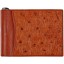 Genuine ostrich leather money clip OS2392A Peanut