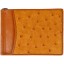 Genuine ostrich leather money clip OS2392A Tan
