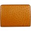 Genuine ostrich leather handbag / gun bag OSBAG081 Tan