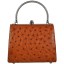 Genuine ostrich leather bag OSBAG113 Peanut