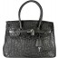Genuine ostrich leather bag OSBAG122 Black
