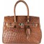 Genuine ostrich leather bag OSBAG122 Brown