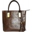 Genuine ostrich leather bag OSBAG143M Brown