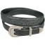Genuine ostrich leather belt OSBELT002 Black