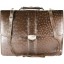 Genuine ostrich leather briefcase OSBRIEF8801 Brown